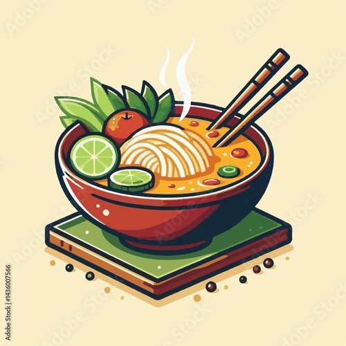laksa, spicy, cuisine, food, asian, meal, delicious, dinner, bowl, soup, dish, traditional, lunch, shrimp, noodle, background, tasty, seafood, malaysian, cooking, healthy, fresh, cooked, noodles, ingr
