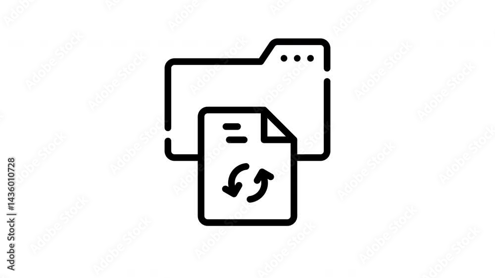 icon line motion graphic backup icon line motion graphic backup