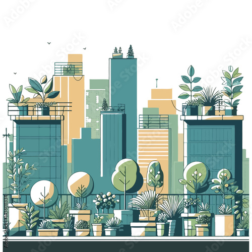 vector illustration of urban city