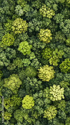 Obraz na płótnie Aerial View Lush Green Forest Canopy Texture Background w salonie