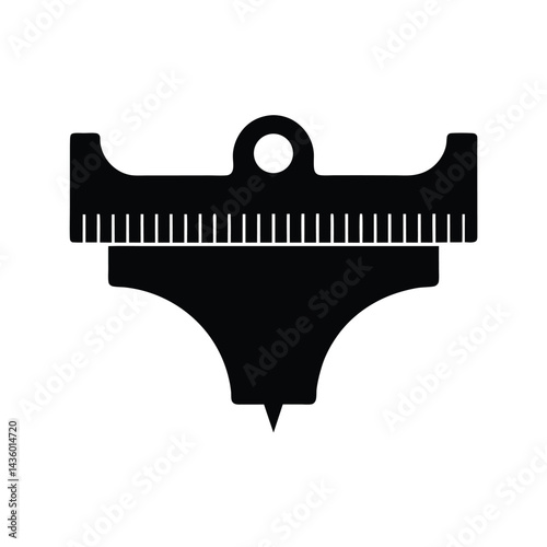 vector illustration of a  contour gauge