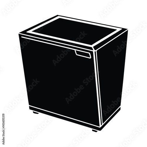 vector illustration of a deep freezer