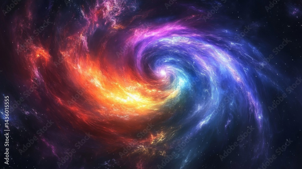 Vibrant Spiral Galaxy in Deep Space Vibrant Spiral Galaxy in Deep Space