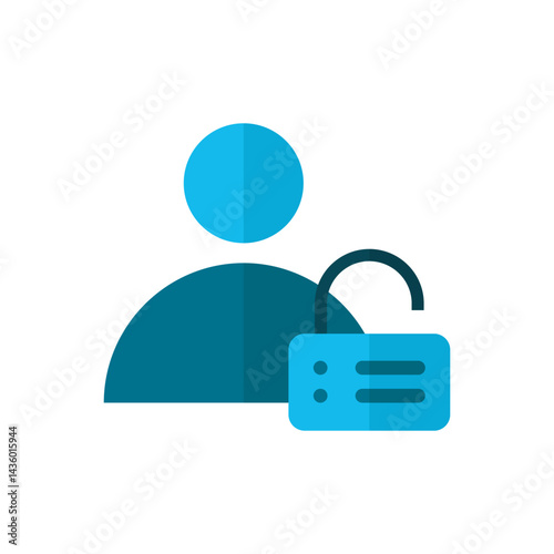 Id care with shield icon. ID card over shield icon, perfect for identity verification or secure access themes.