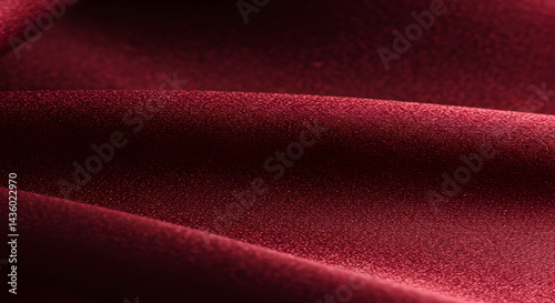Elegant Burgundy Fabric Background With Subtle Waves For Fashion Design