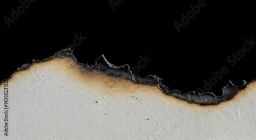 Burnt Paper Edge Texture Against A Stark Black Backdrop High-Quality Resource