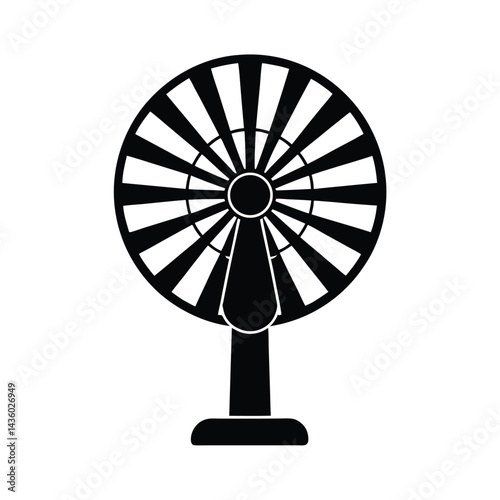 electric hand fan isolated on white