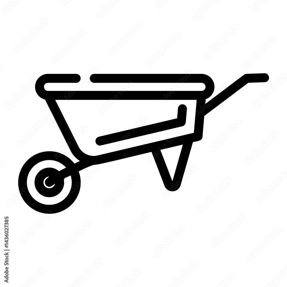 wheelbarrow icon wheelbarrow icon