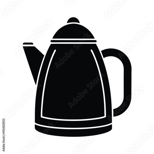 electric kettle on white background