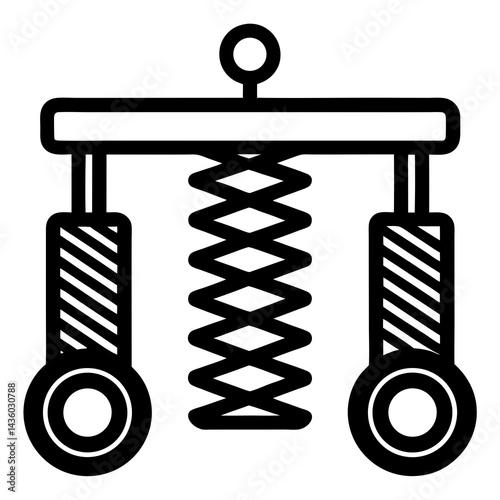 Triple Shock Absorber Suspension Icon - Vehicle System Design