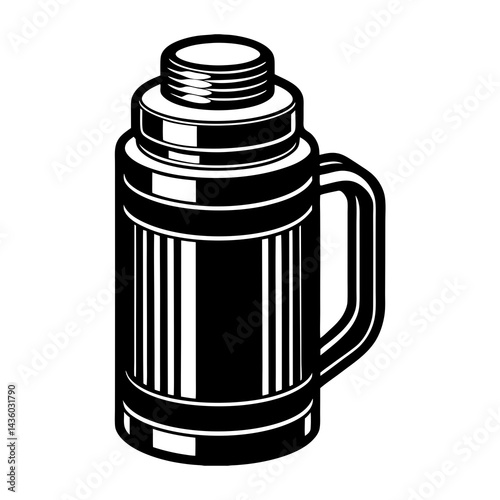 "Thermos Bottle Icon - Vacuum Flask Design