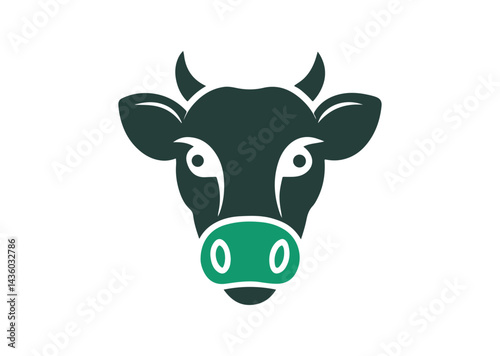 Cow head icon, Cow head Silhouette vector Design