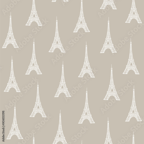 Paris France vector illustrations set