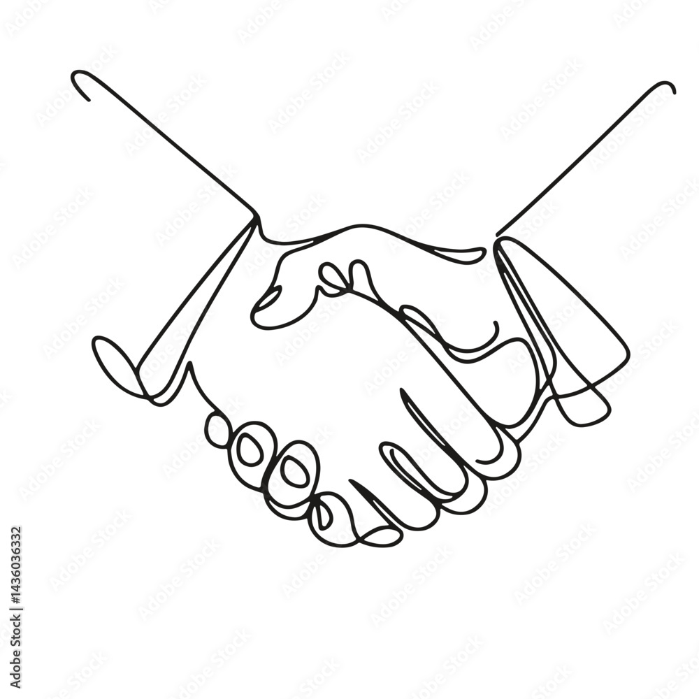 Fototapeta premium handshake vector illustration