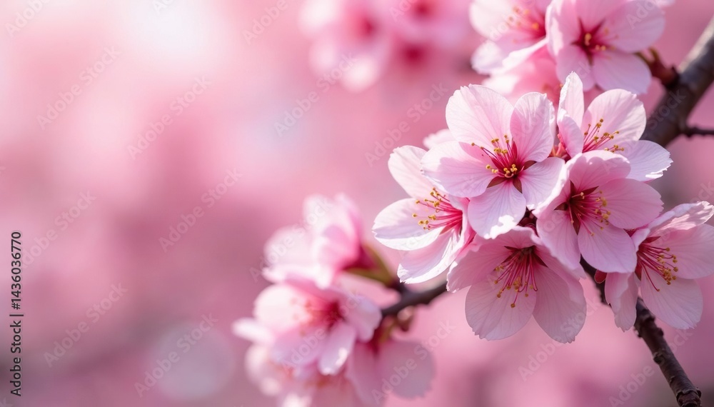 Delicate pink sakura blossoms in full bloom, forming a repeating pattern , pattern, blossom Delicate pink sakura blossoms in full bloom, forming a repeating pattern , pattern, blossom