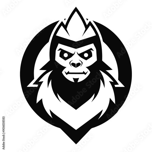 Wallpaper Mural Samurai Yeti mascot logo vector Torontodigital.ca