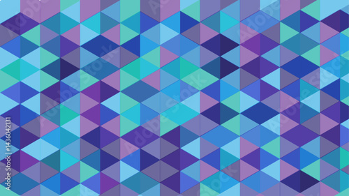 Abstract colorful seamless geometric pattern polygon mosaic vector background illustration. Modern geometric abstract seamless pattern vector background. Colorful trendy low poly background design.