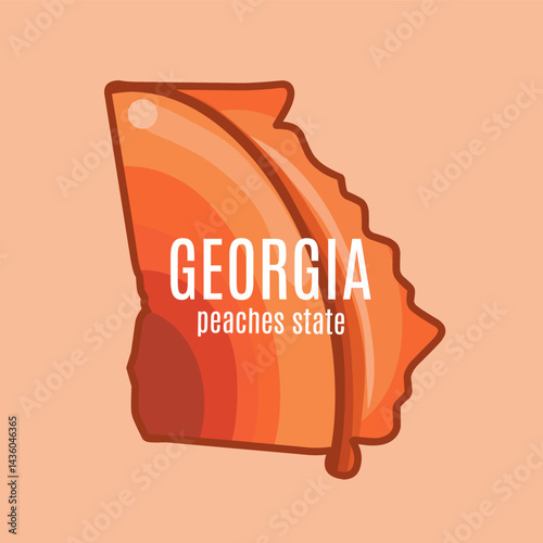 Georgia  Peaches State Perfect for Print, Apparel, etc