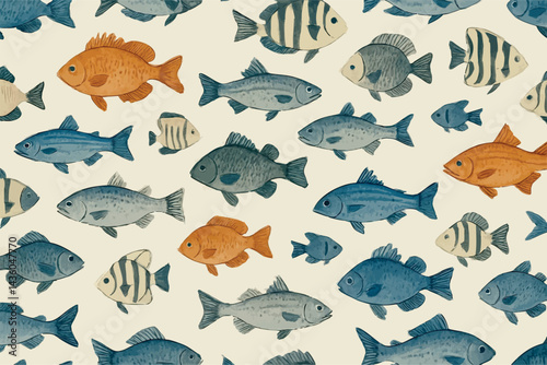 Fishing Fun Print Design in Vector