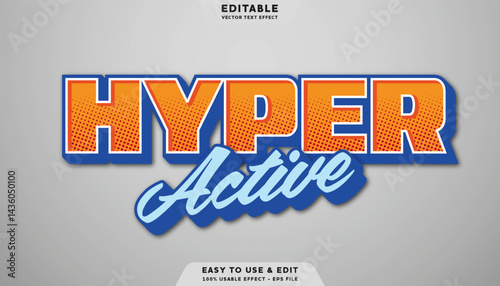hyper active editable text effect template	
