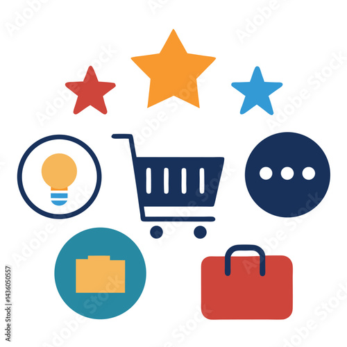 online store ui icons shopping cart wishlist
