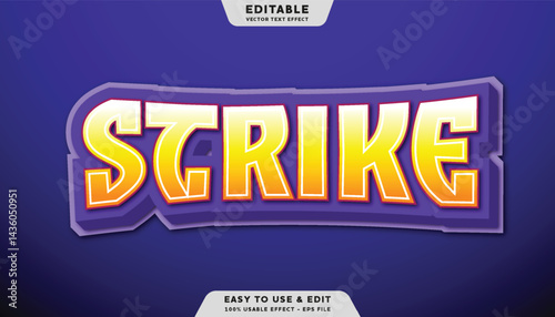 strike editable text effect template	
