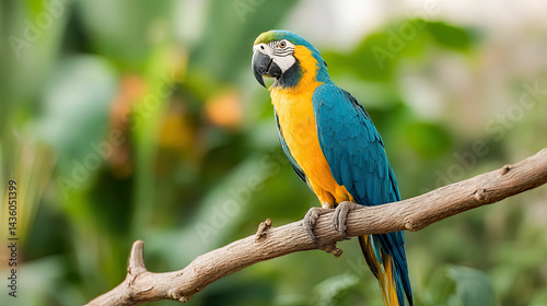Macaw parrot bird avian colorful exotic tropical wildlife nature perched branch feathers animal zoo park