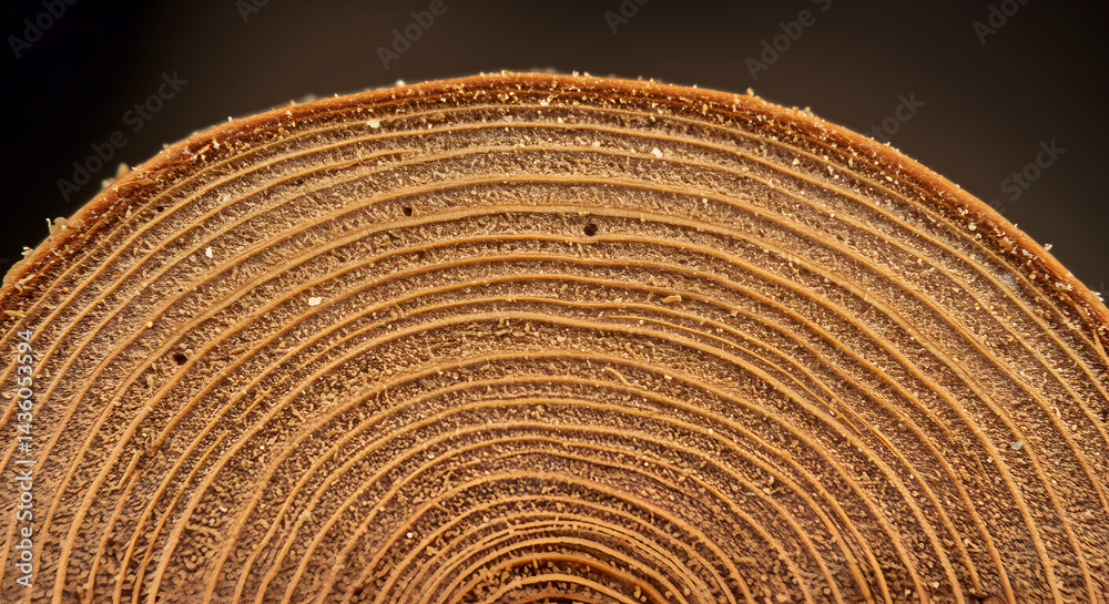 Fototapeta premium Close Up Section Of Pine Tree Showing Annual Rings And Wood Texture