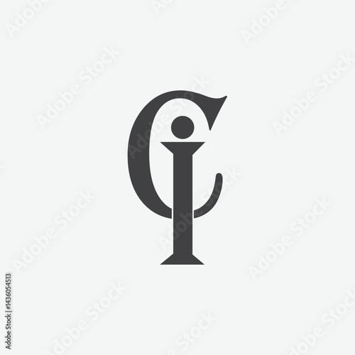 Initial Letter IC logo Design Outstanding Creative Modern Symbol  Sign