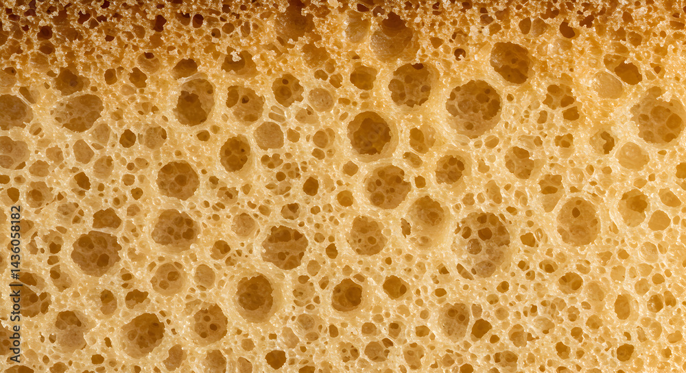 Porous Culinary Structure Close Up Revealing an Intriguing Cell Network Porous Culinary Structure Close Up Revealing an Intriguing Cell Network