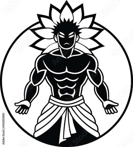 Kamehameha silhouette vector designs 16