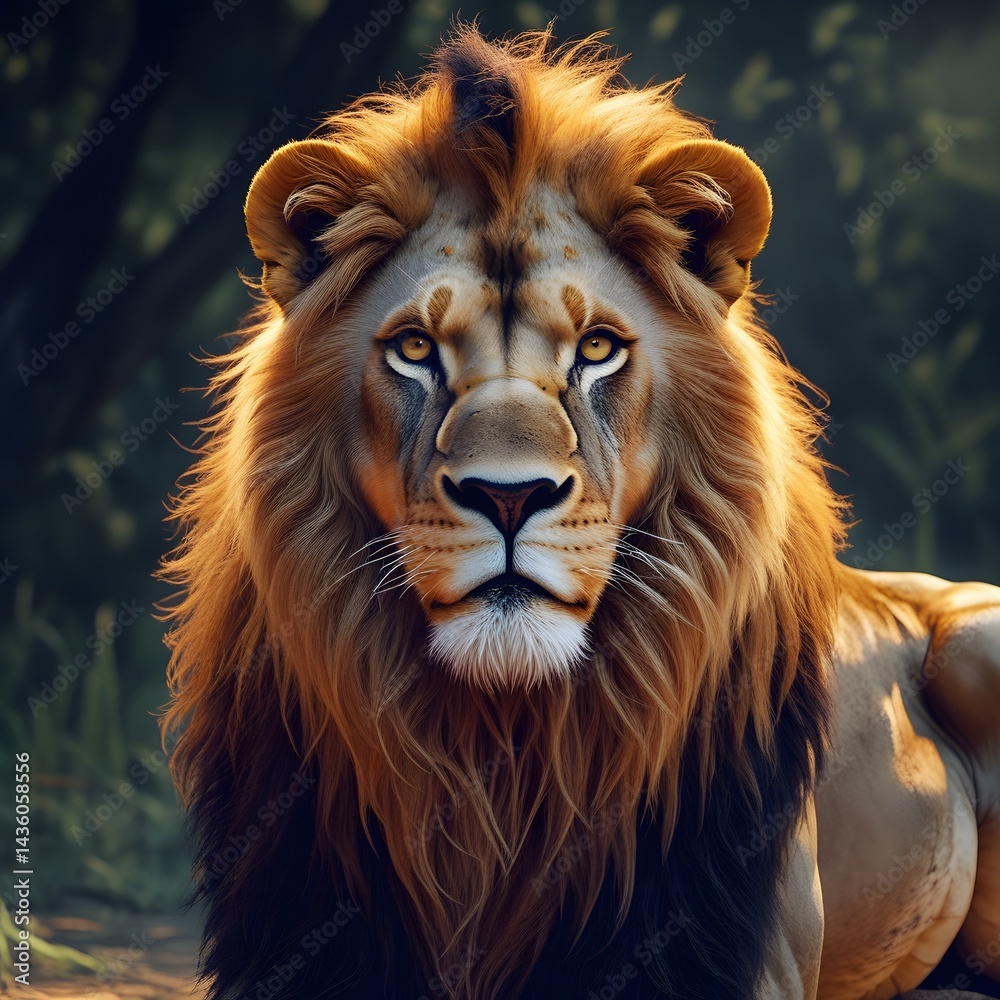 Fototapeta premium close up of a lion