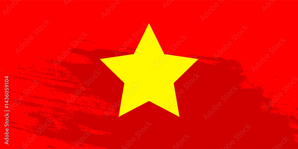 Flag of Vietnam, 16:9 Format, Vietnam Flag, Vector Images