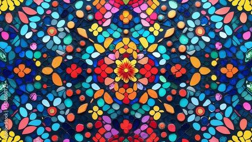 Vaporwave smalt mosaic abstract design pattern artwork