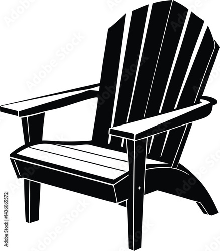 Adirondack chair silhouette, Adirondack chair, Chair silhouette, Beach Summer Adirondack chair