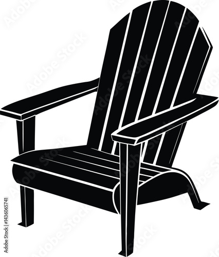 Adirondack chair silhouette, Adirondack chair, Chair silhouette, Beach Summer Adirondack chair