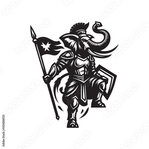 Wallpaper Mural Royal Armored Elephant Crest Logo Torontodigital.ca