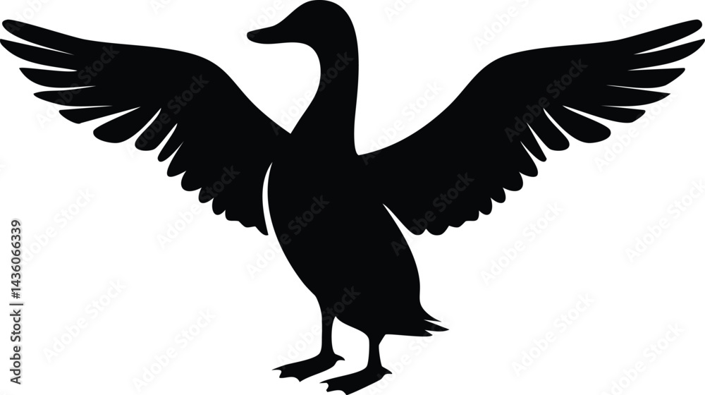 Obraz premium Duck Silhouette Vector SVG Cut File for Cricut and Sublimation