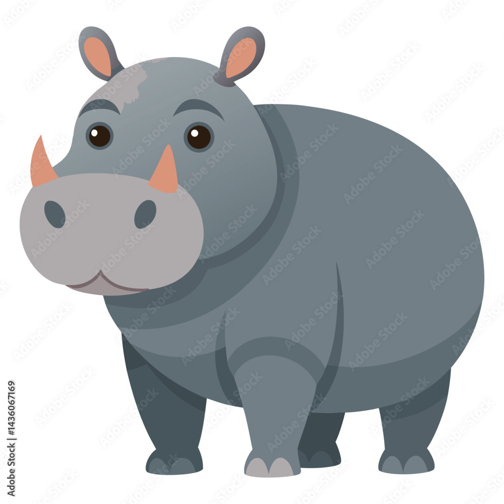 Fototapeta premium Hippopotamus Vector 