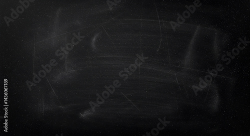 Wiped Chalkboard Texture With Remaining Chalk Traces Ready To Be Written On