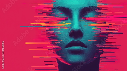 Dynamic glitchstyle motion graphics animation featuring cyber elements digital space visual art creative viewpoint