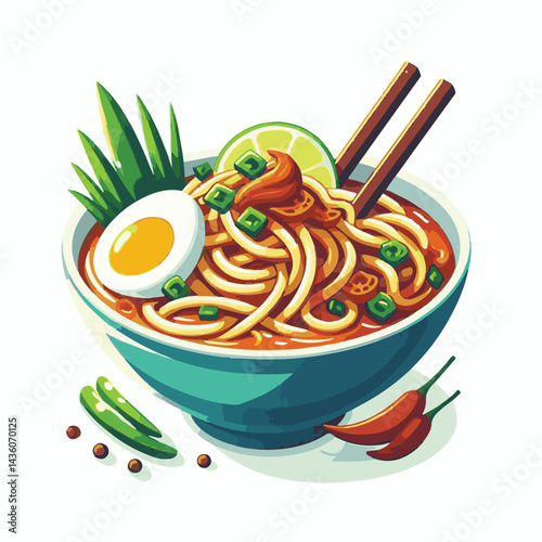 laksa, spicy, cuisine, food, asian, meal, delicious, dinner, bowl, soup, dish, traditional, lunch, shrimp, noodle, background, tasty, seafood, malaysian, cooking, healthy, fresh, cooked, noodles, ingr