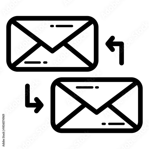 Exchange Emails Lineart