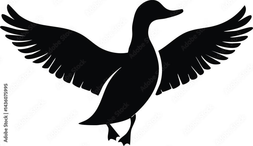 Obraz premium Duck Silhouette Vector SVG Cut File for Cricut and Sublimation