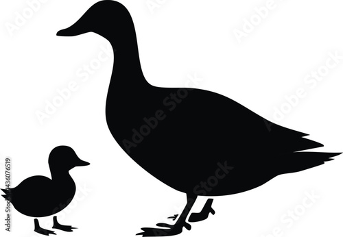 Duck Silhouette Vector SVG Cut File for Cricut and Sublimation