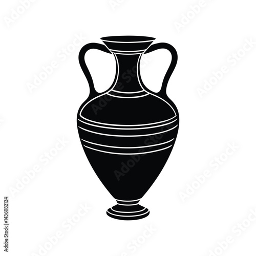 Silhouette art illustration of an antique vase.eps