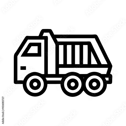 Heavy-duty truck transports waste materials in a busy urban setting during daylight hours