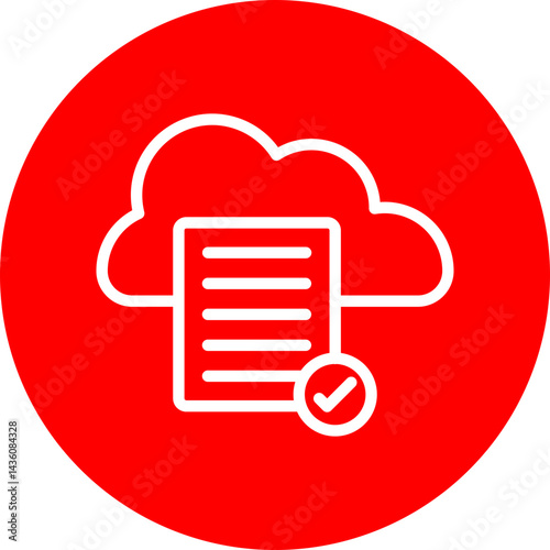Compliance Vector Line White Circle Red