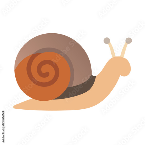 Colorful cartoon snail crawling on a surface during daytime in a whimsical style