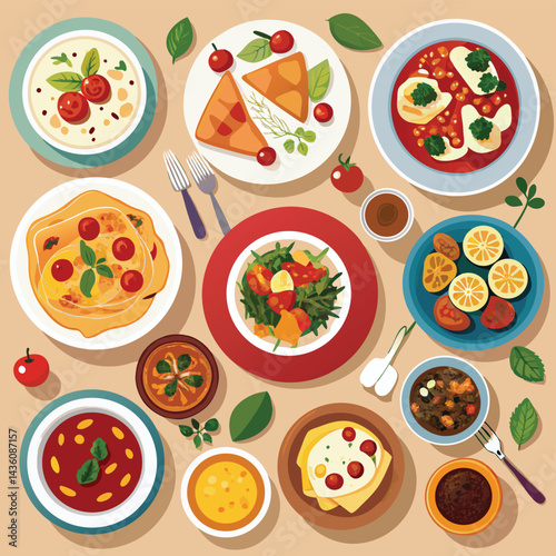 seamless pattern with pizza